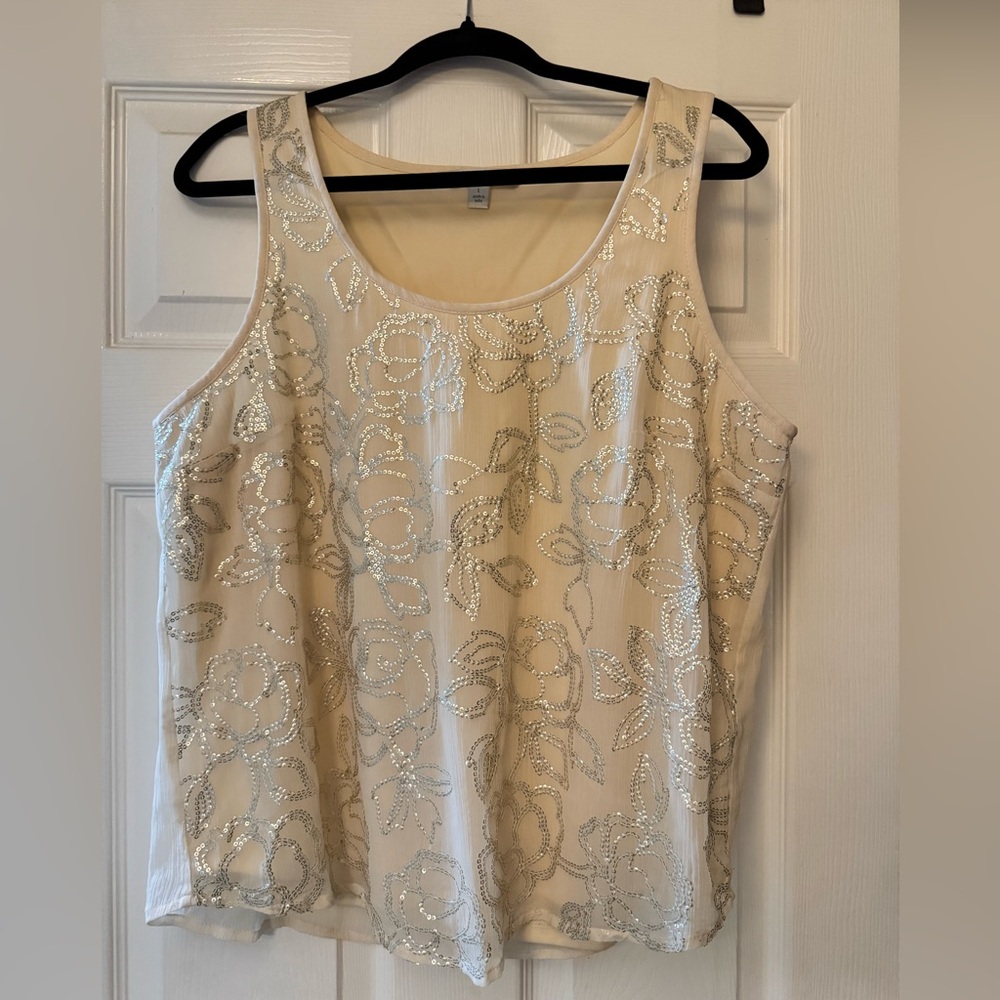 Women's sequin tank top - size L